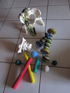 Various tools, foam rollers and balls can be used on the neck and pelvic area to alleviate painful trigger points and fascia